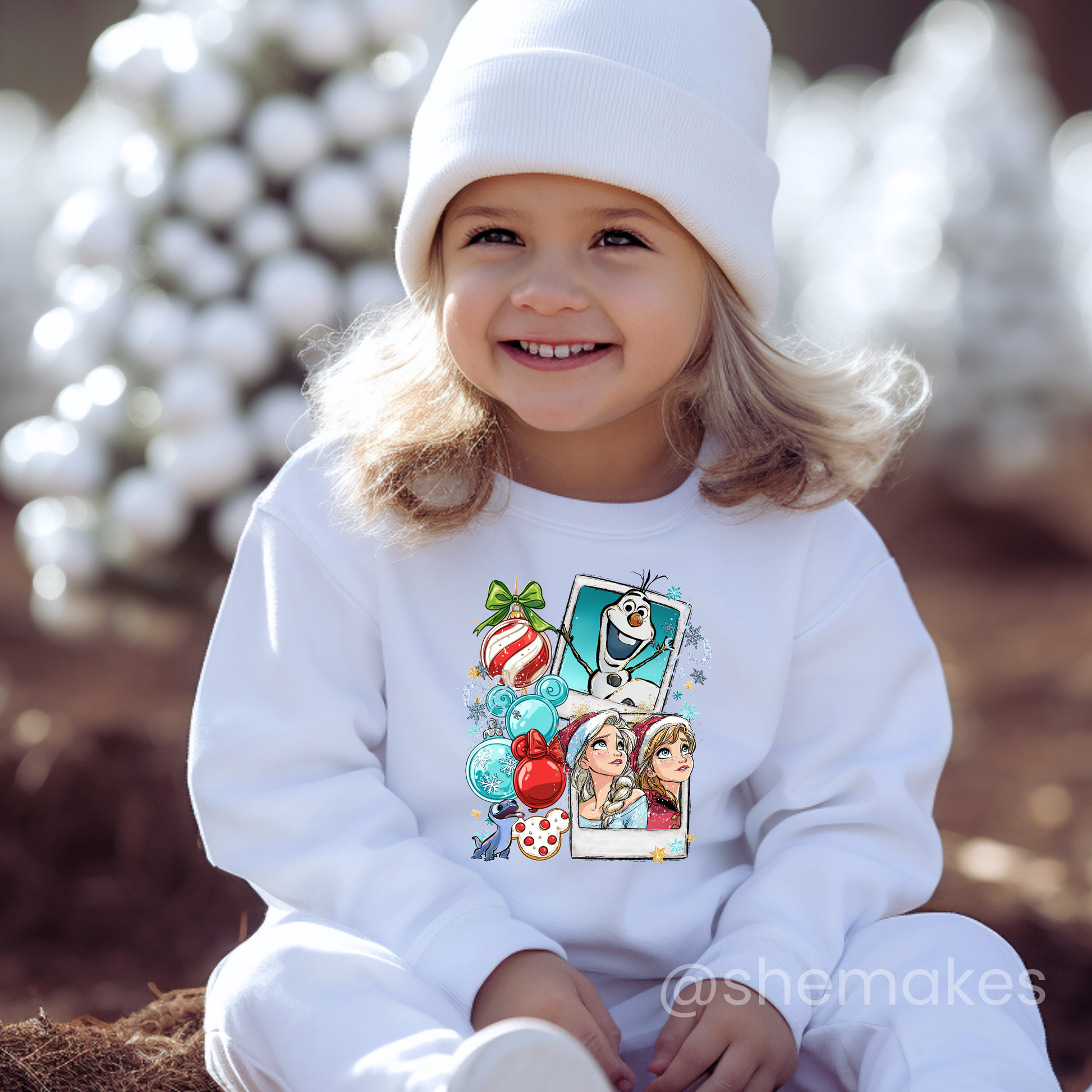 Snowman & Sisters Snapshot - Youth Crewneck