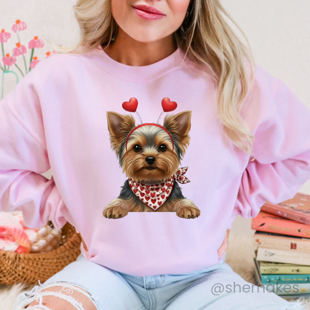 Valentine's Yorkie - Adult Crewneck