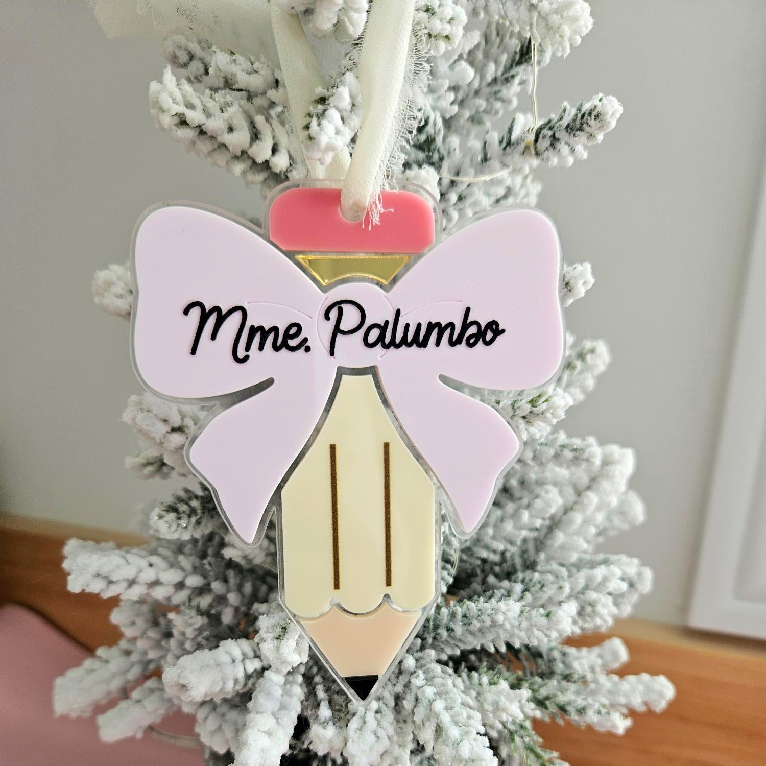 Pink Pencil Coquette - Ornament