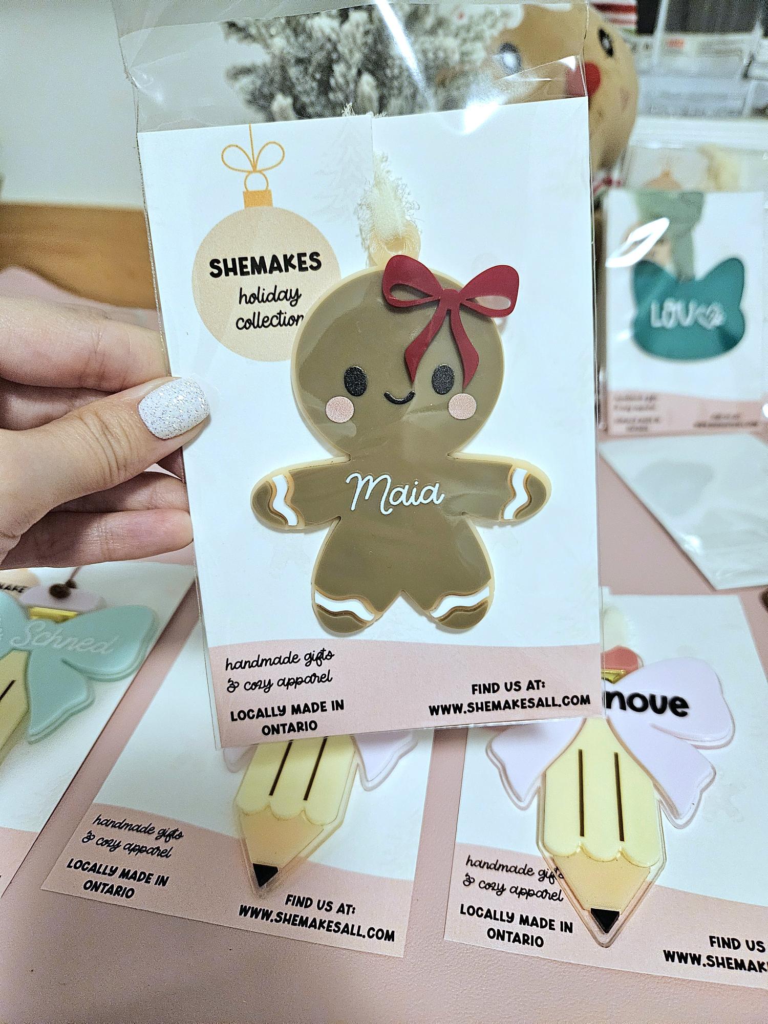 Gingerbread Bow Ornament