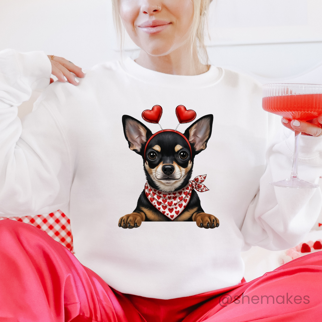 Valentine's Chihuahua - Adult Crewneck