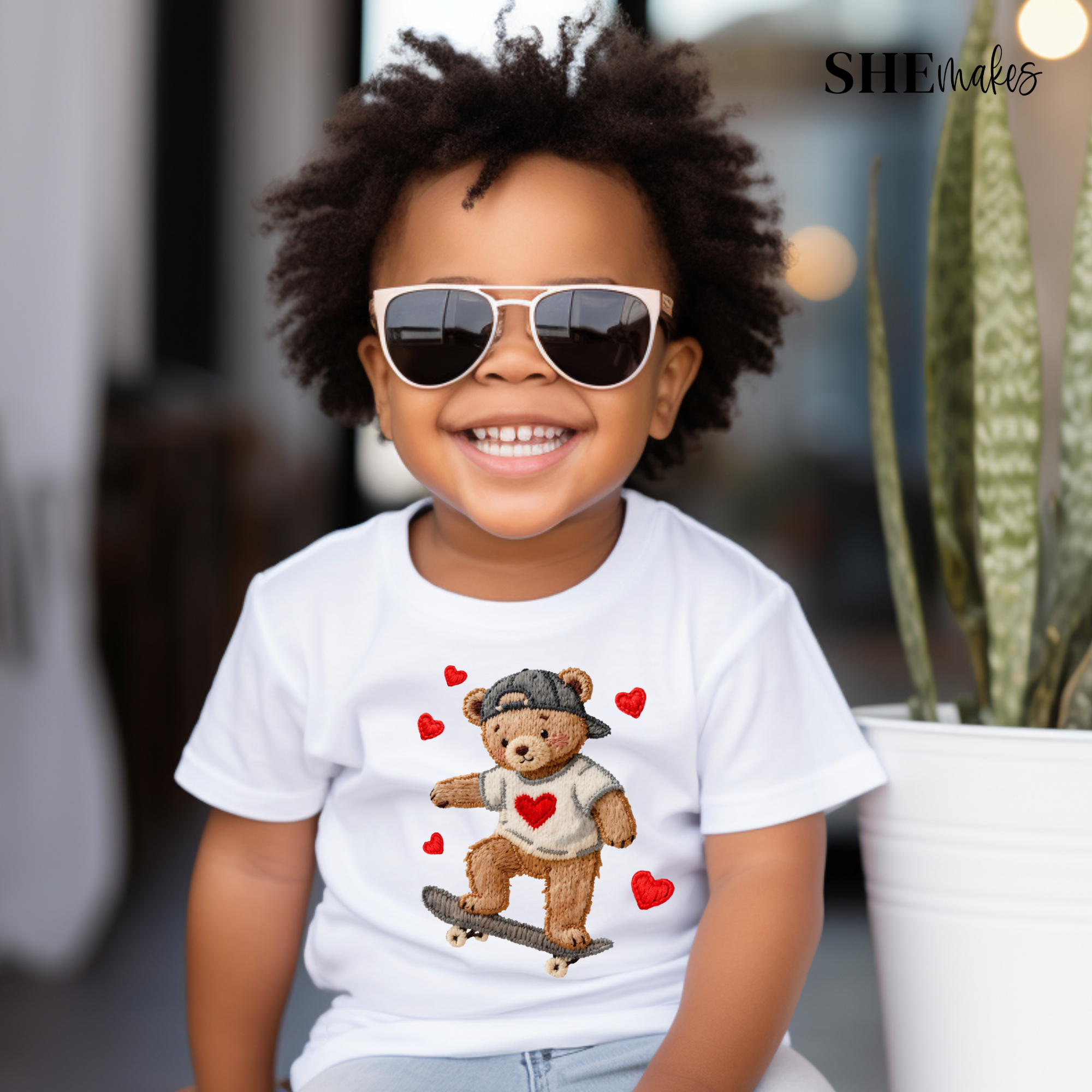 Skate Bear Patch Look - YOUTH T-Shirt