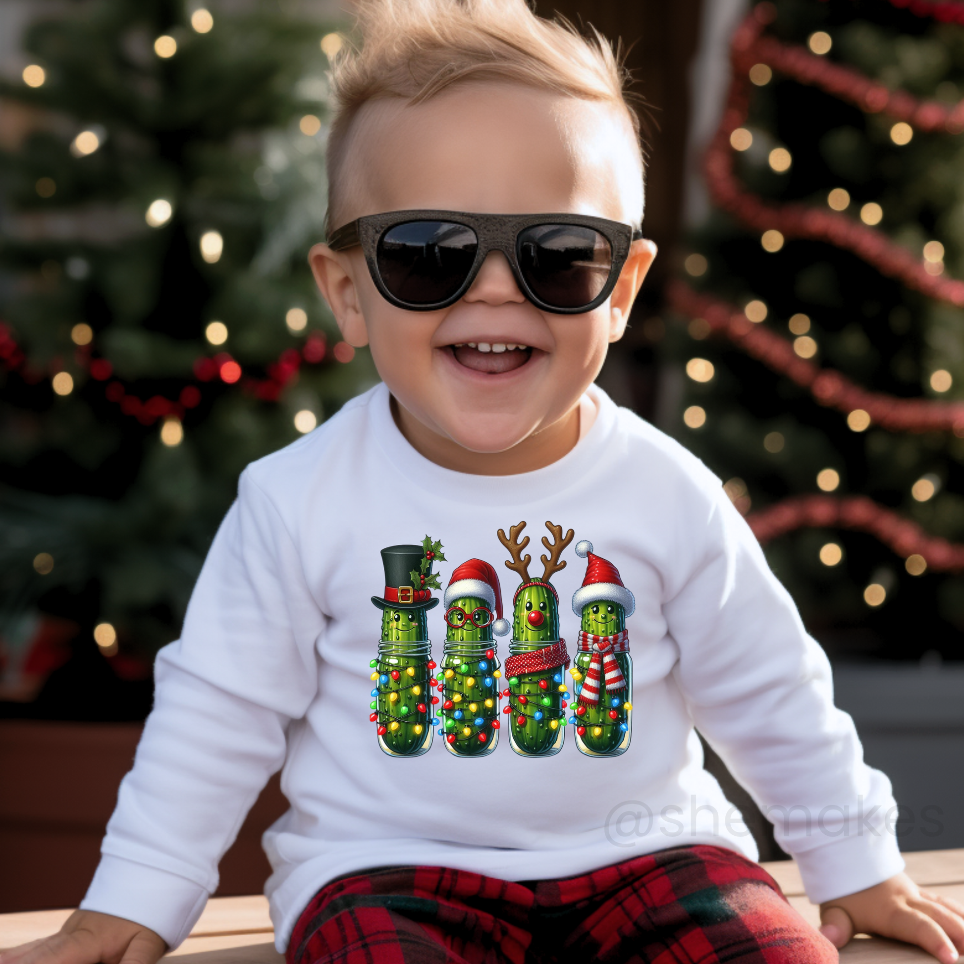 Holiday Dressed Pickle Crew - Youth Crewneck