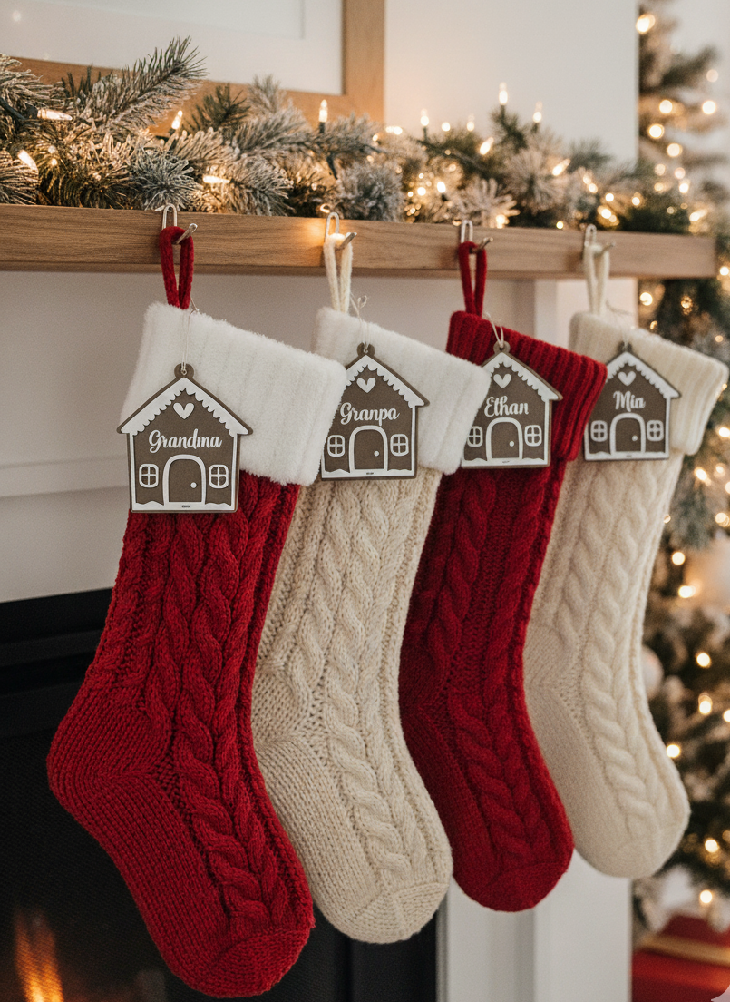 personalized ornaments made in Canada. gingerbread house ornament