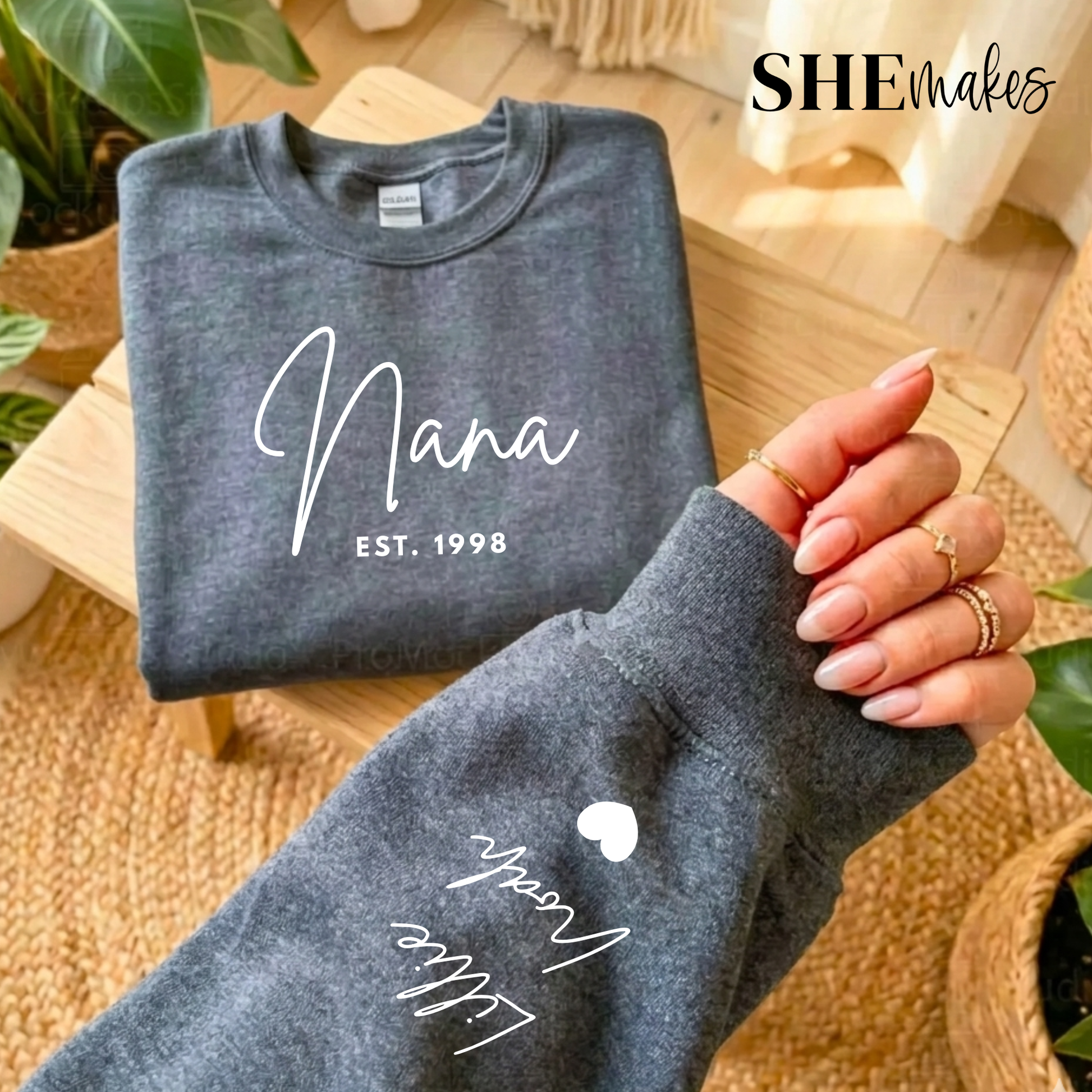 Nana Personalized Names - Adult Crewneck