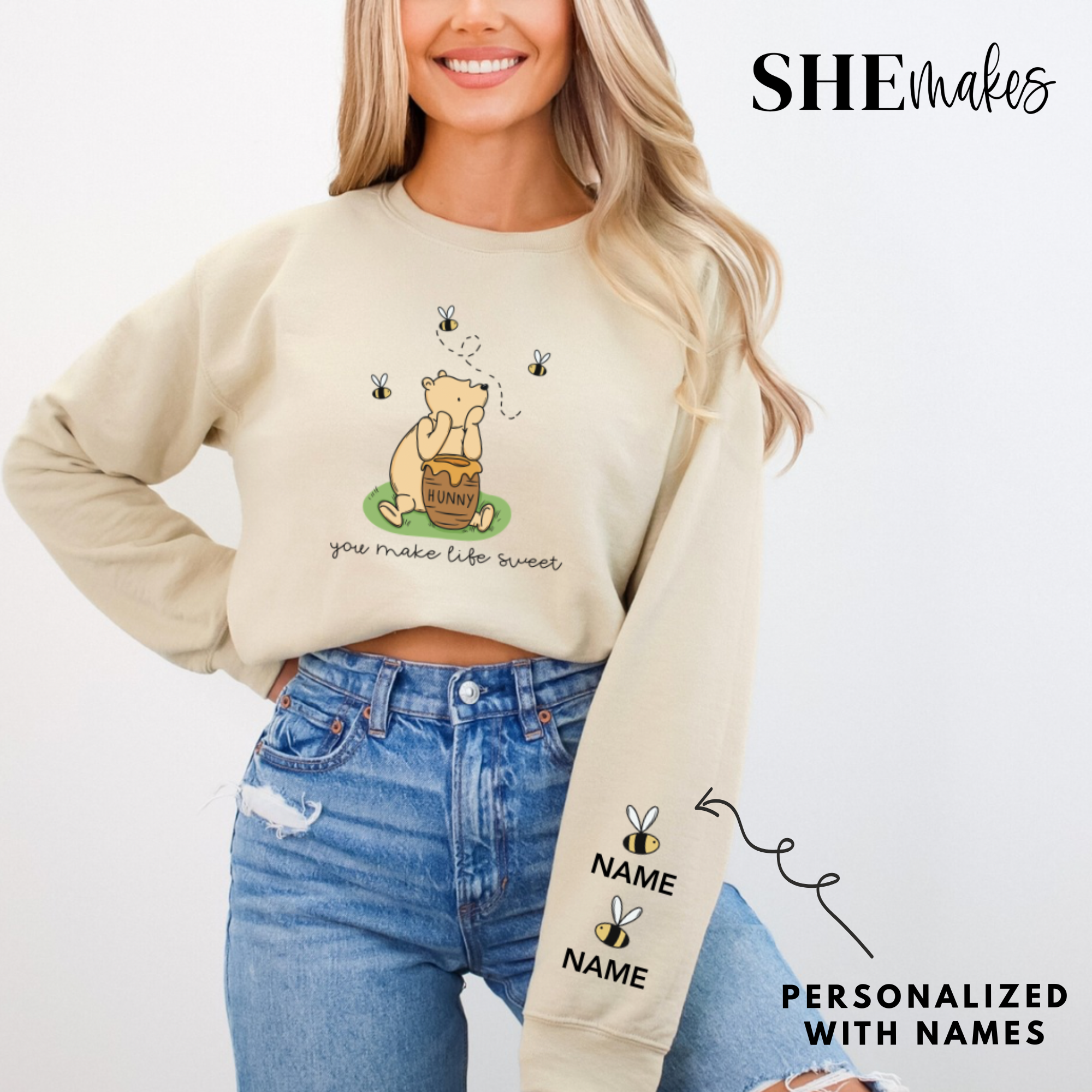 You Make Life Sweet - Personalized Names - Adult Crewneck