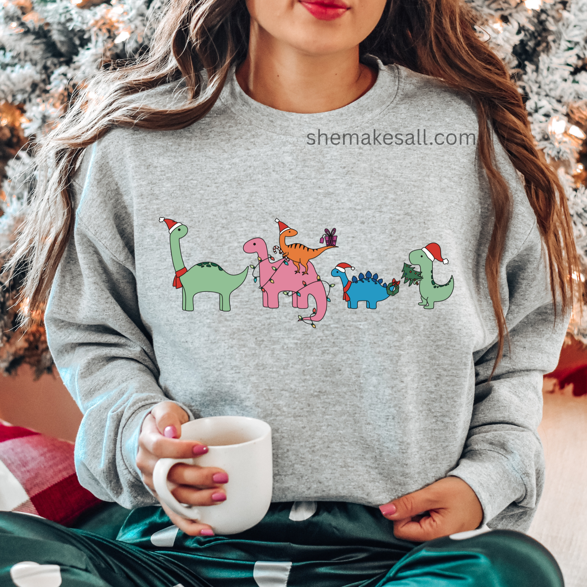 Dino Christmas - Adult Crewneck