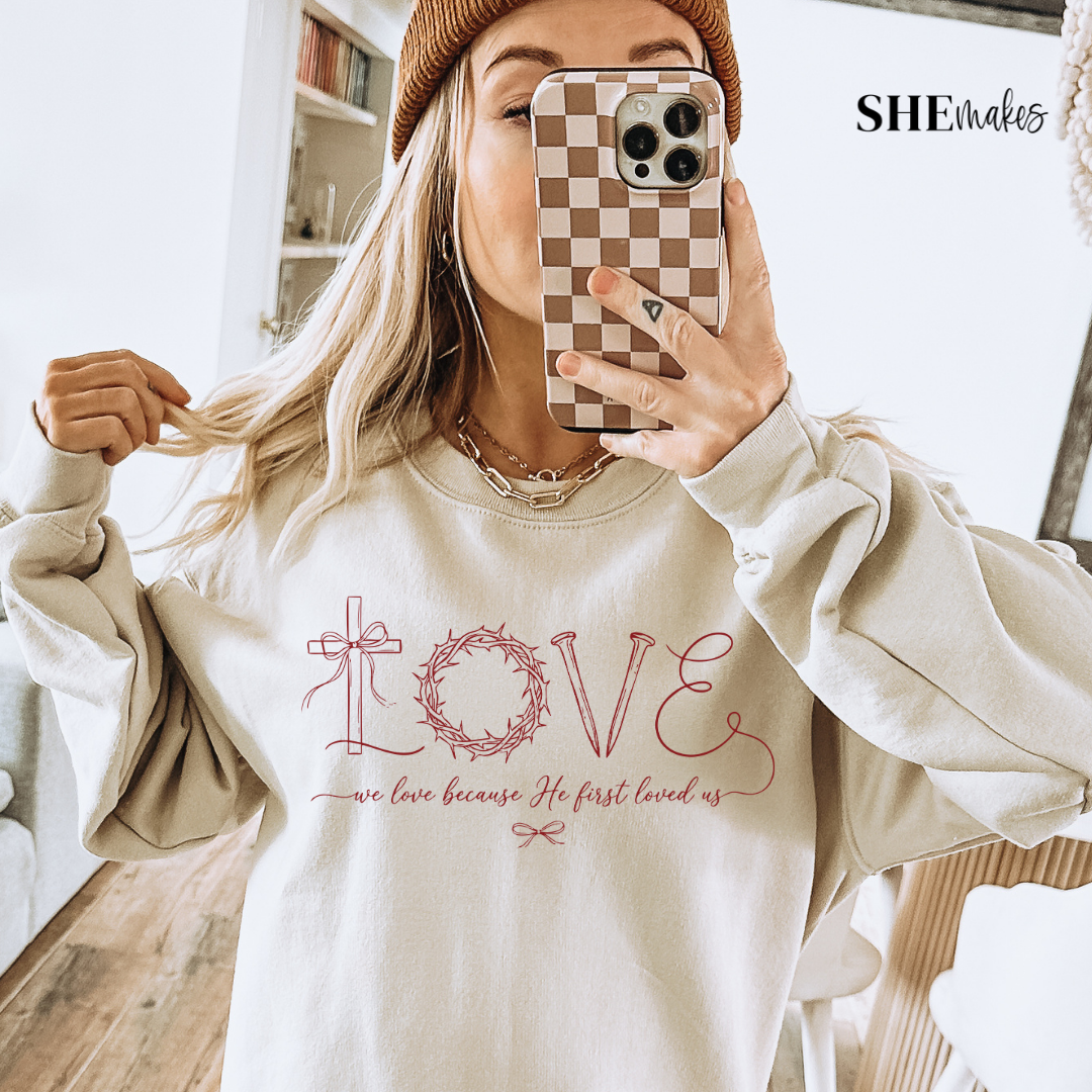 Love Letters Tan Tshirt or Sweater