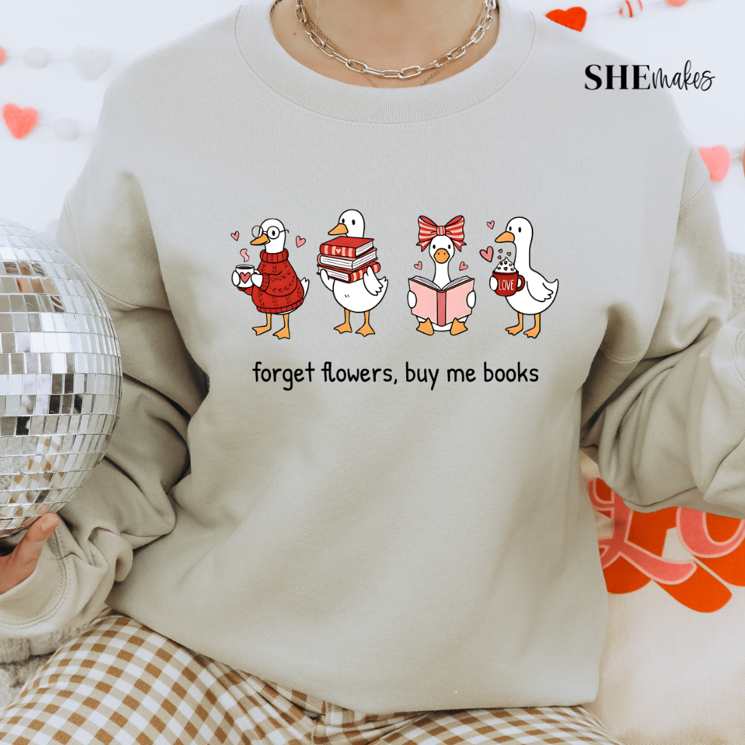 Forget Books, Buy Me Books - Tan Tshirt or Sweater