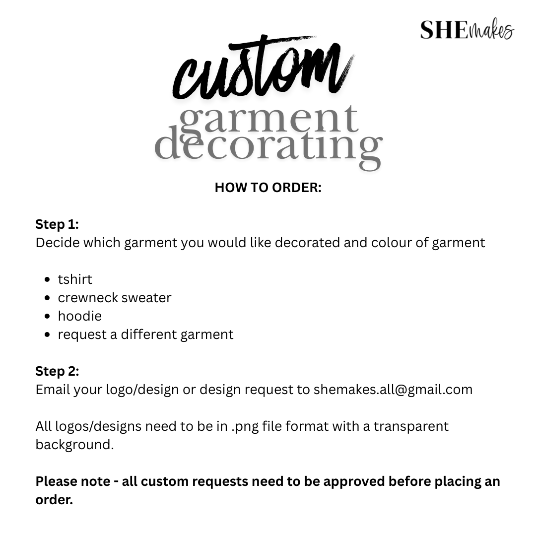 Custom Apparel - Adult Sized Garments