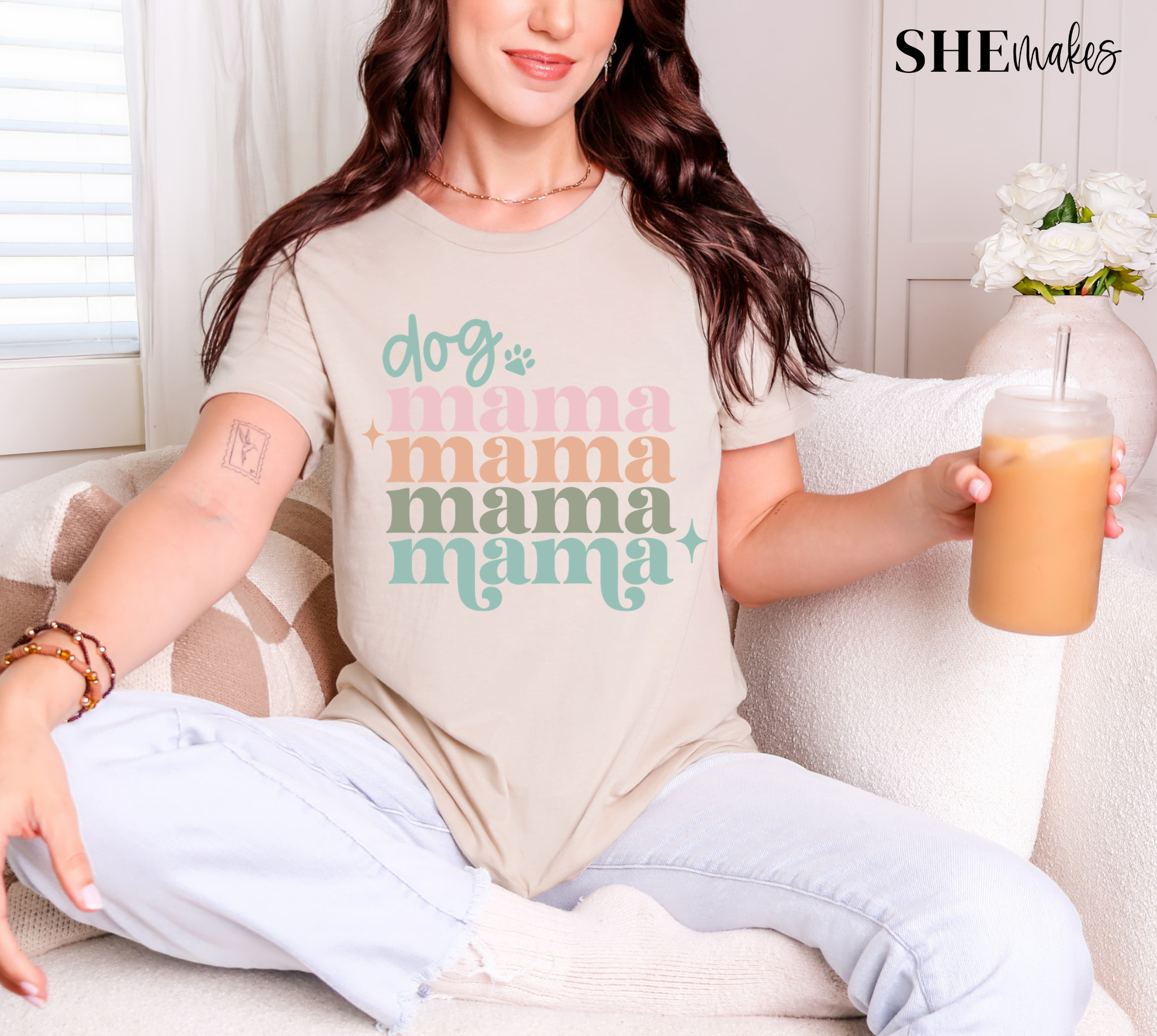 Dog Mama Stacked  - Regular Adult Shirt