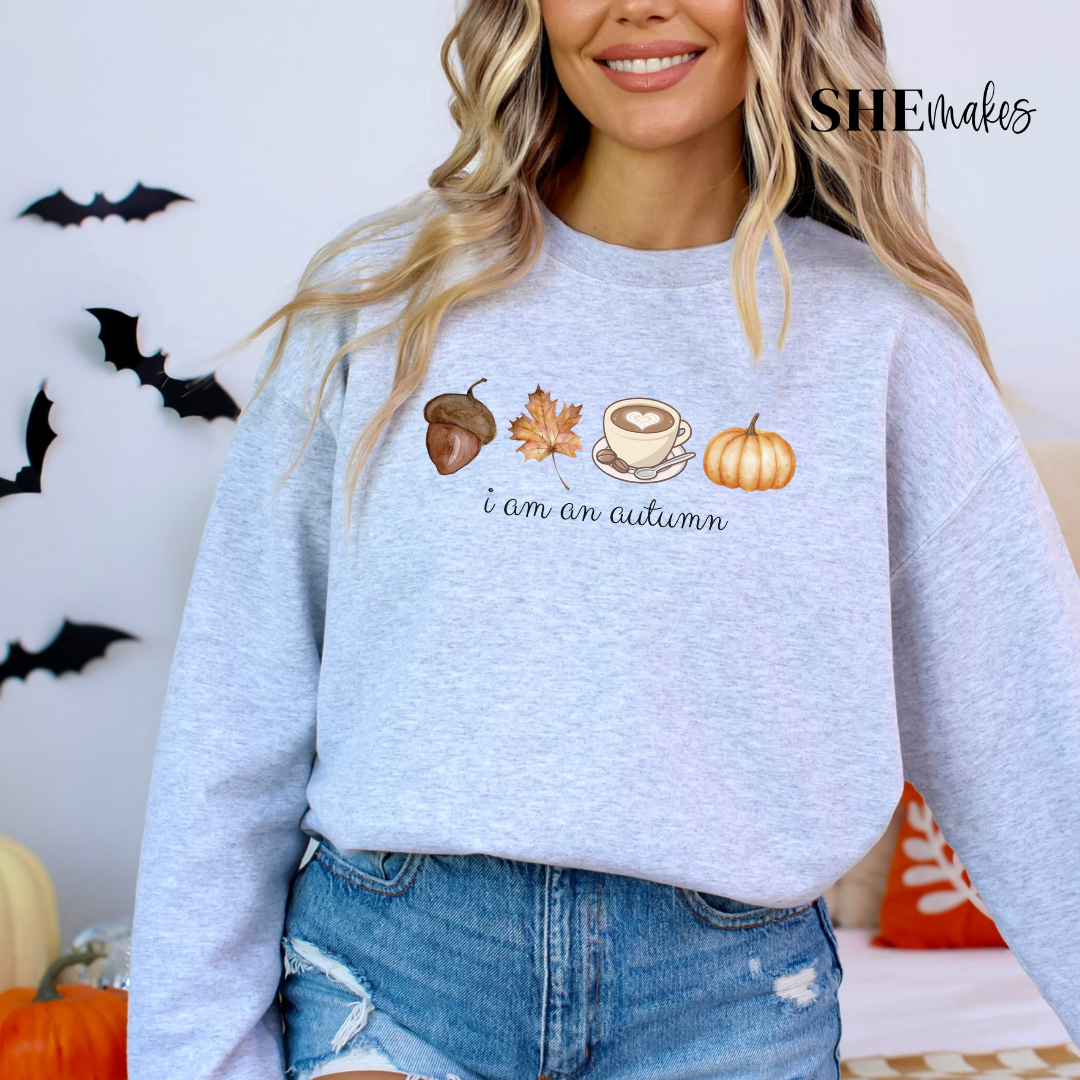 l am an autumn - Adult Crewneck