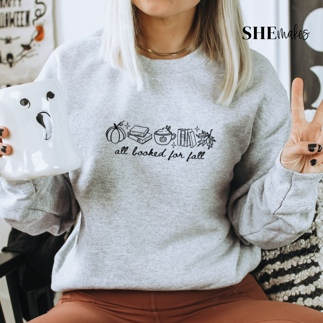 All Booked For Fall - Adult Crewneck