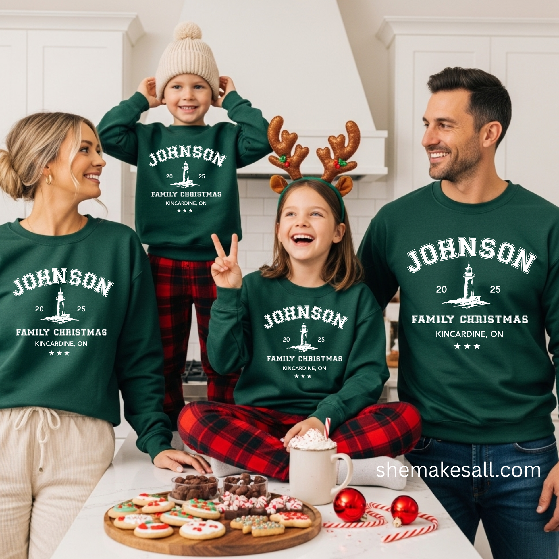 Matching Family Name Sweater - Lighthouse (Adult)