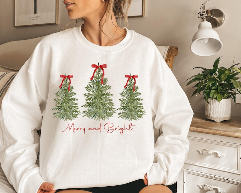 Coquette Minimalist Trees  - Adult Crewneck
