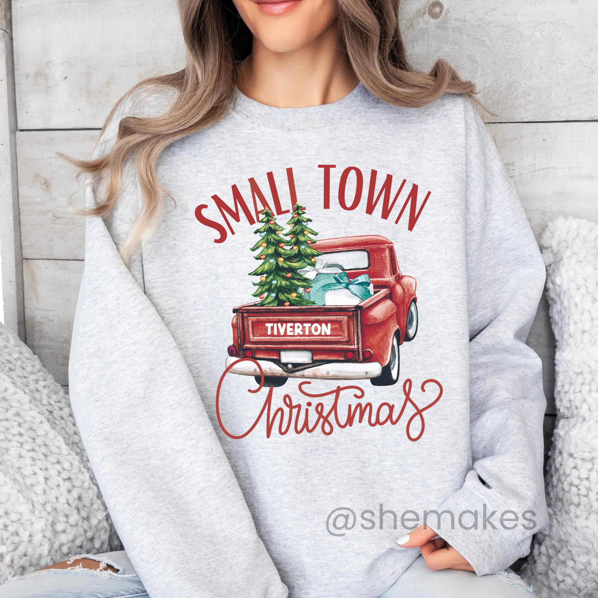 Christmas Tiverton Truck - Adult Crewneck