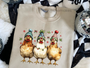 Christmas Chicken Trio - Adult Crewneck