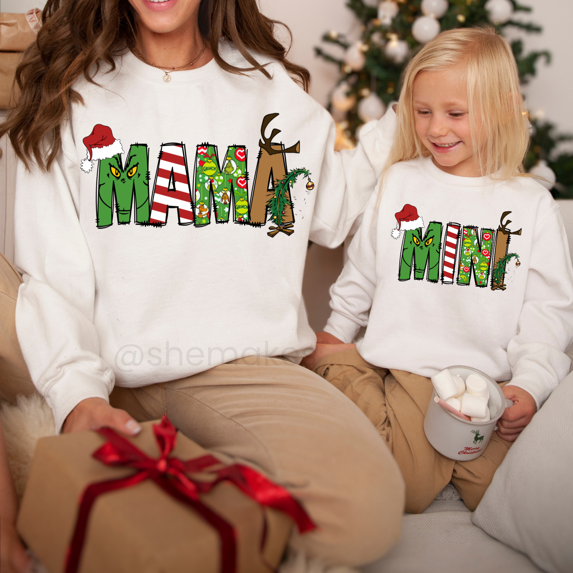 Green Christmas Mama - Adult Crewneck