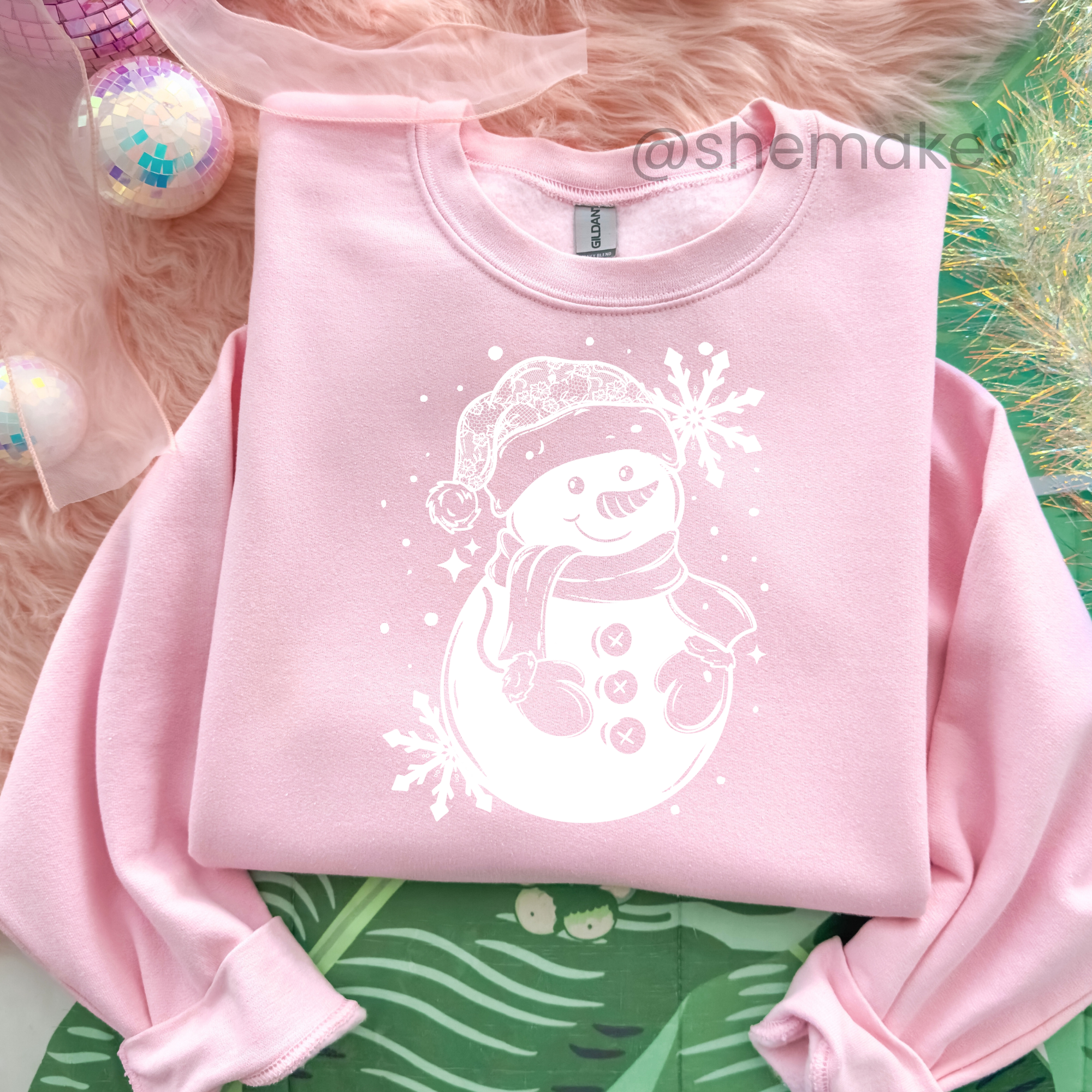 Single Color Snowman - Adult Crewneck