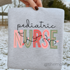 Pediatric Nurse Christmas Lights - Adult Crewneck